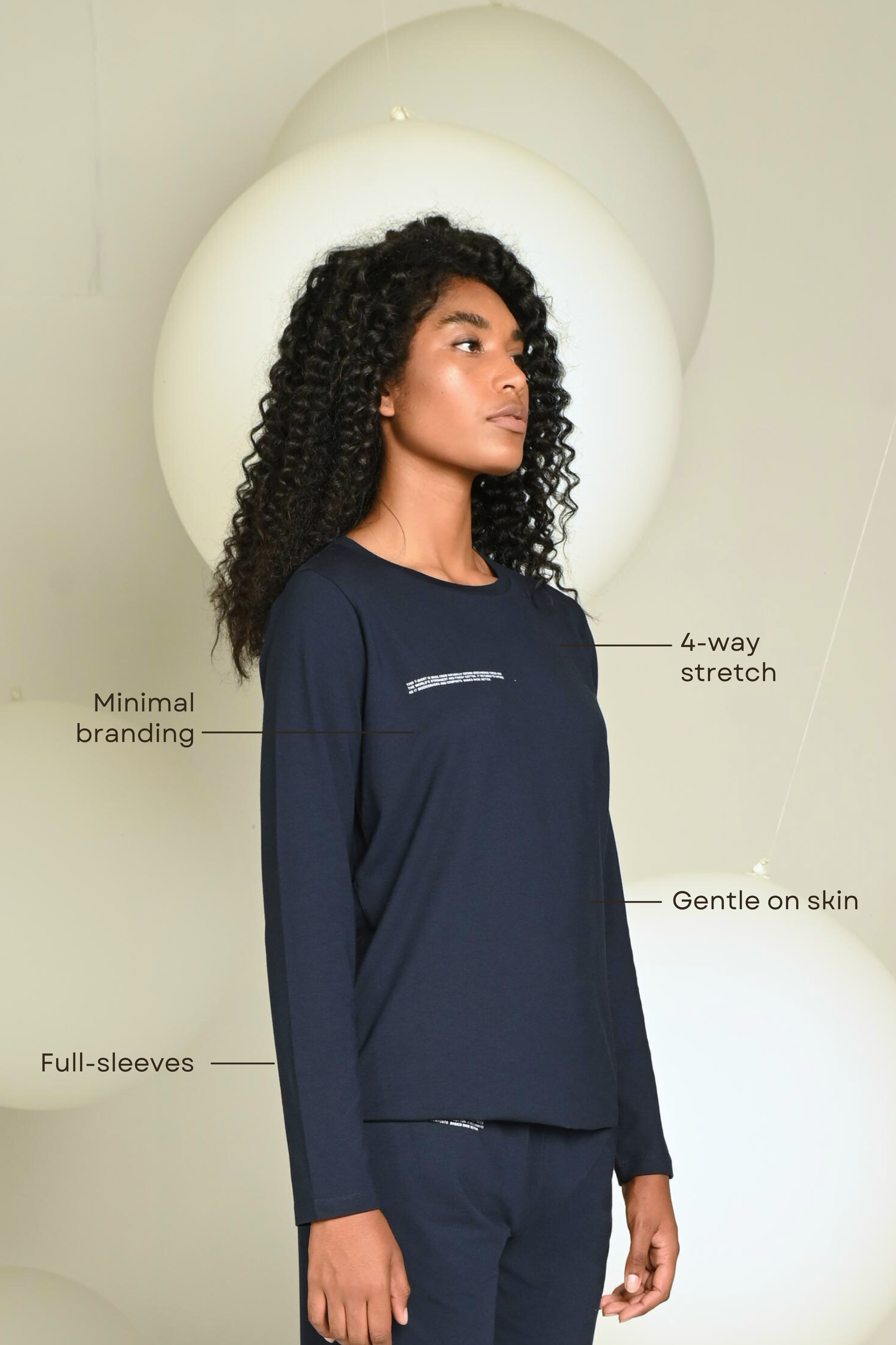 DAY-NIGHT LONG SLEEVE TEE - NAVY