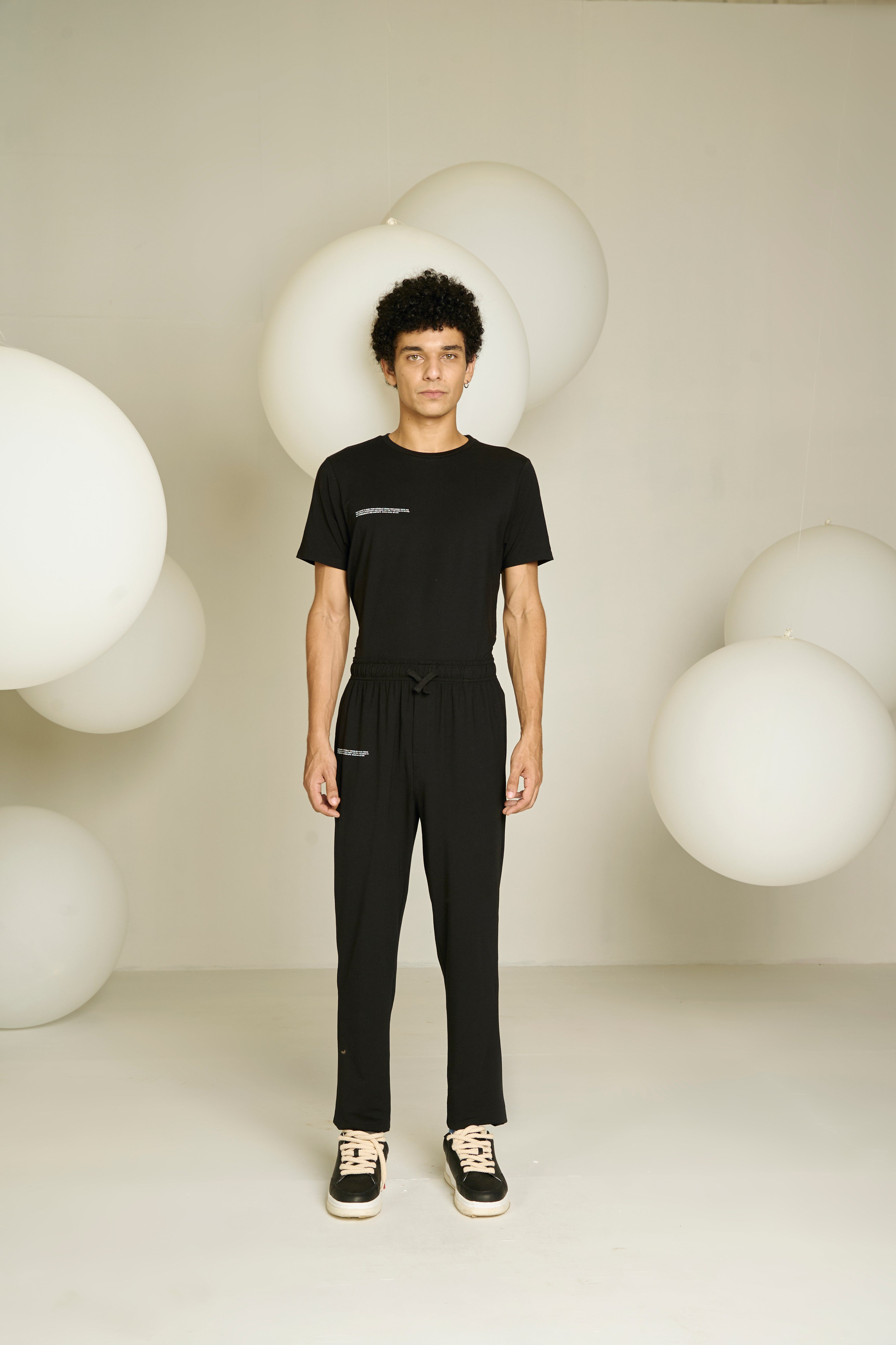 MEN'S PYJAMA PACK OF 2 - BLACK & RUM RAISIN