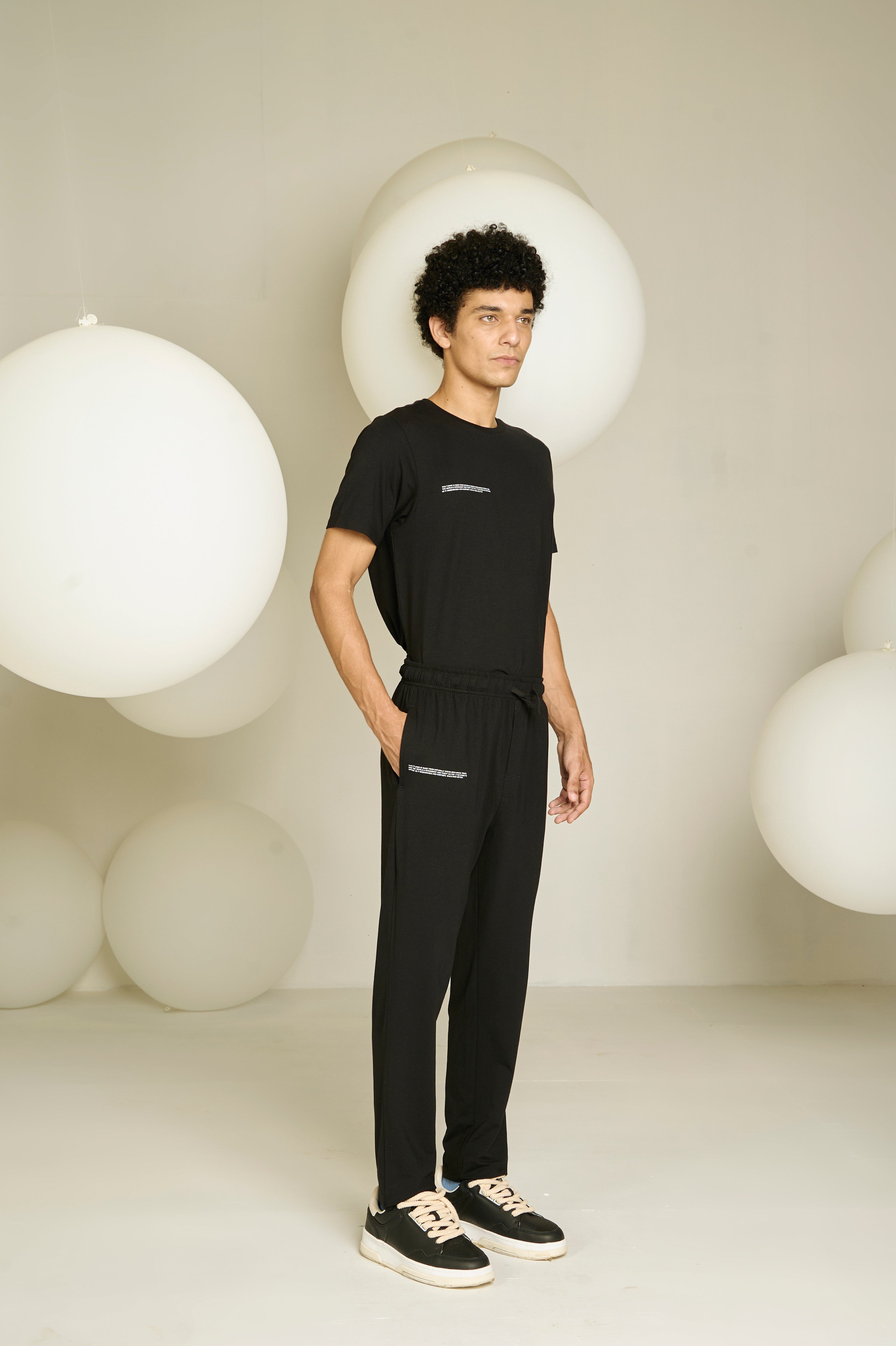 MEN'S PYJAMA PACK OF 2 - BLACK & RUM RAISIN