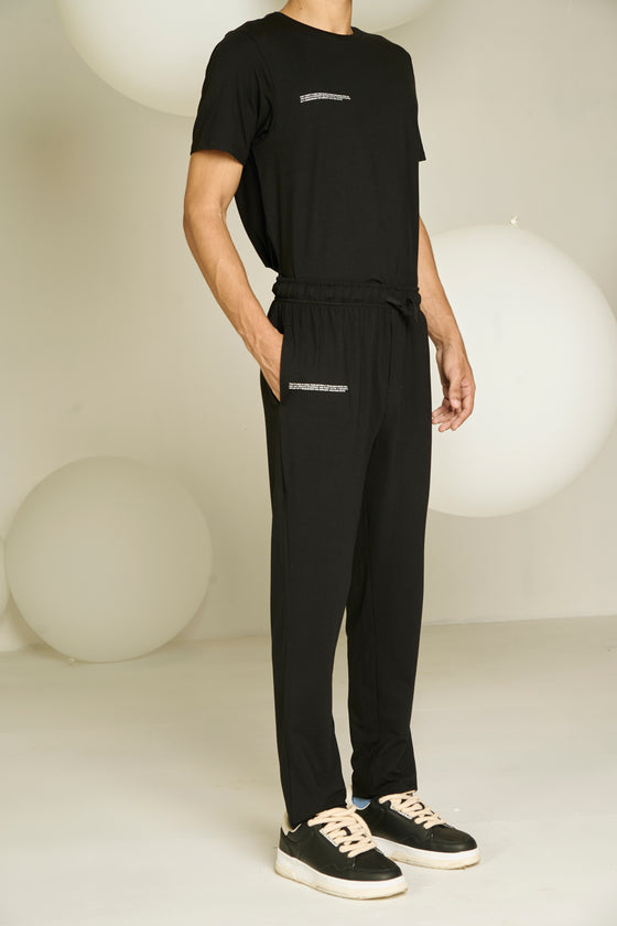 MEN'S PYJAMA PACK OF 2 - BLACK & RUM RAISIN