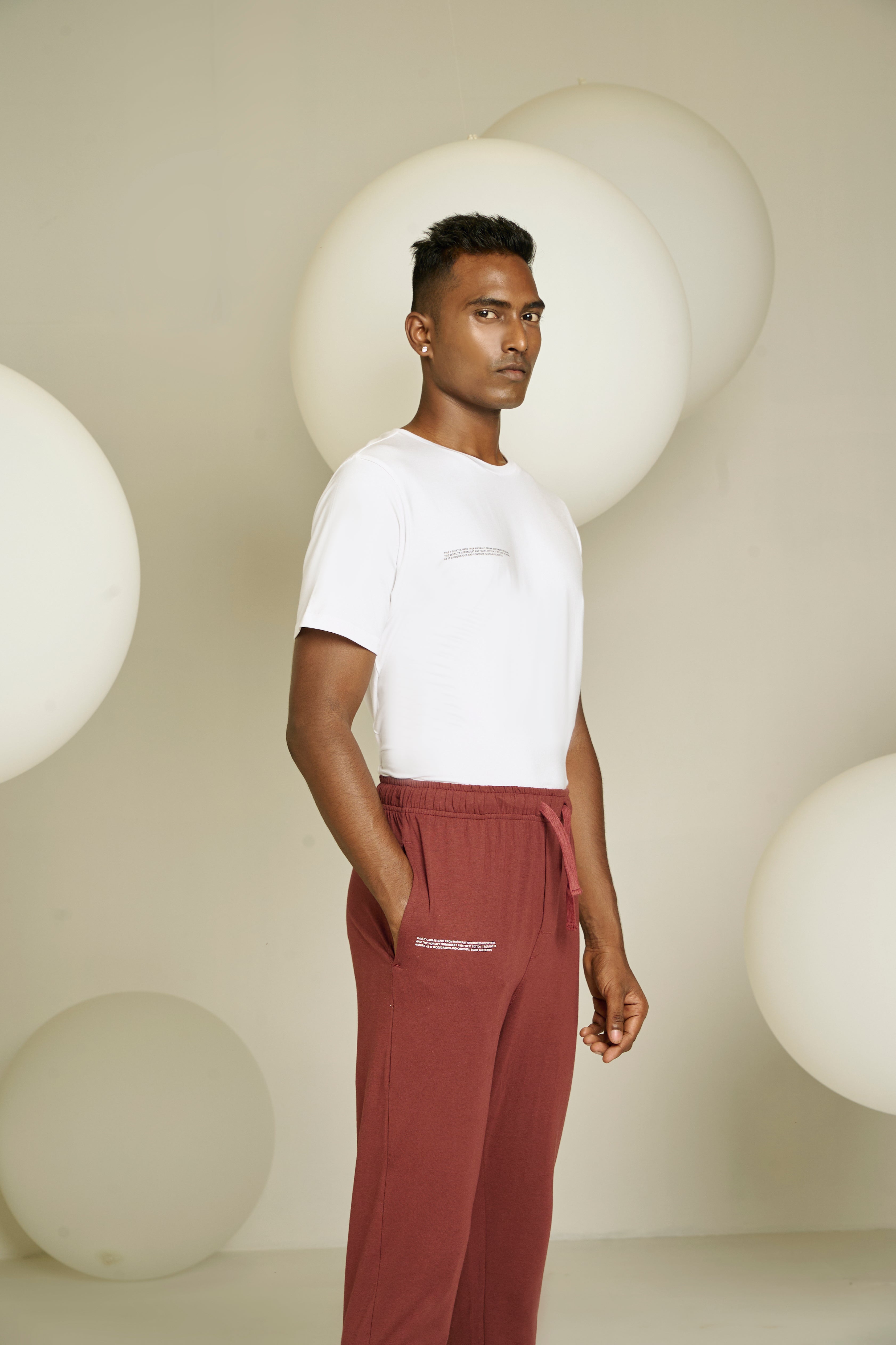 MEN'S PYJAMA PACK OF 2 - BLACK & RUM RAISIN